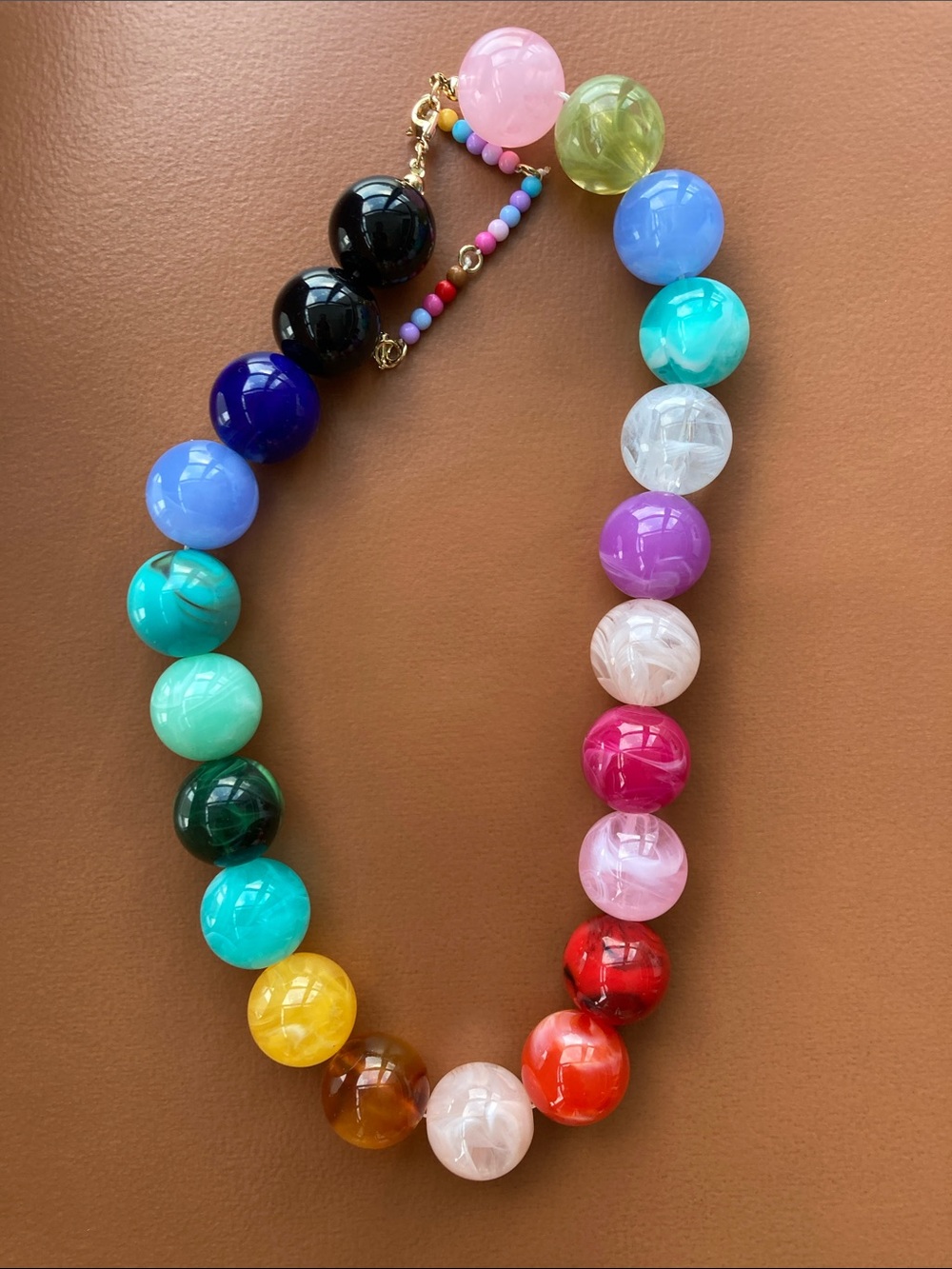 NWT Anthropologie Multicolor Glossy Bead Necklace